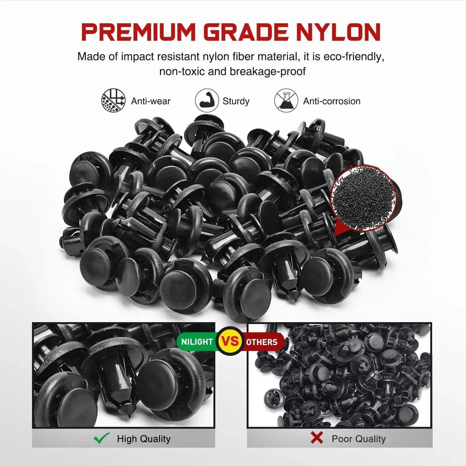 100 Pcs Hole 10mm Car Push Retainer Clips Kits For Honda and Acura 91503-SZ3-003