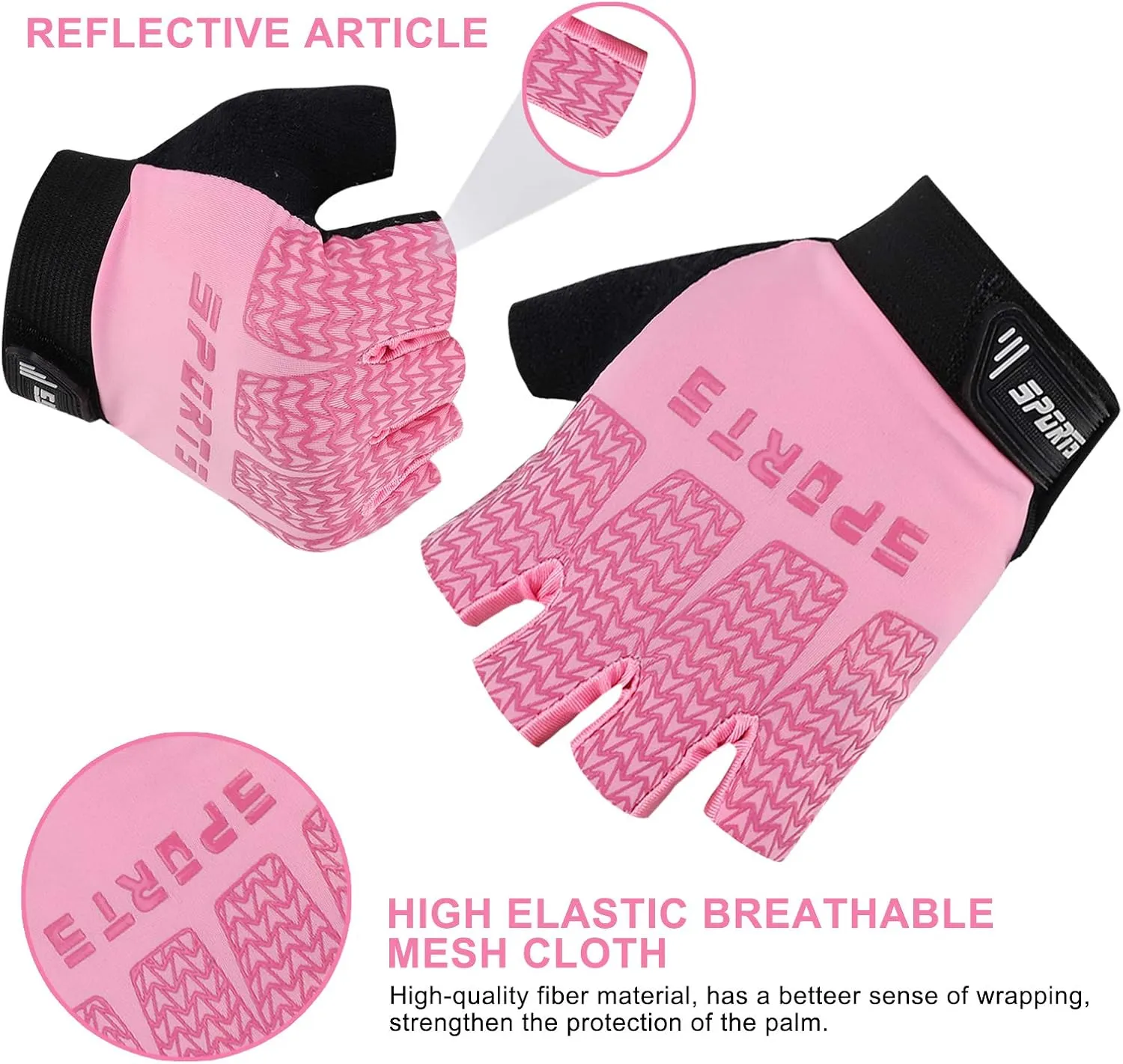 Accmor Kids Sport Half Finger Gloves for Boys Girls - Cycling, Camping, Fishing, Outdoor Sports