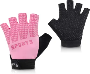 Accmor Kids Sport Half Finger Gloves for Boys Girls - Cycling, Camping, Fishing, Outdoor Sports