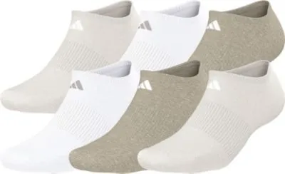 adidas Women's Athletic Cushioned 6-Pack No Show Socks