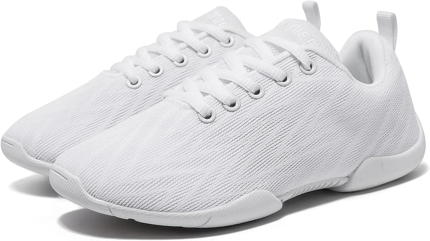BAXINIER Girls White Cheerleading Shoes Breathable Youth Cheer Competition Sneakers Athletic Training Dance Tennis Walking Shoes