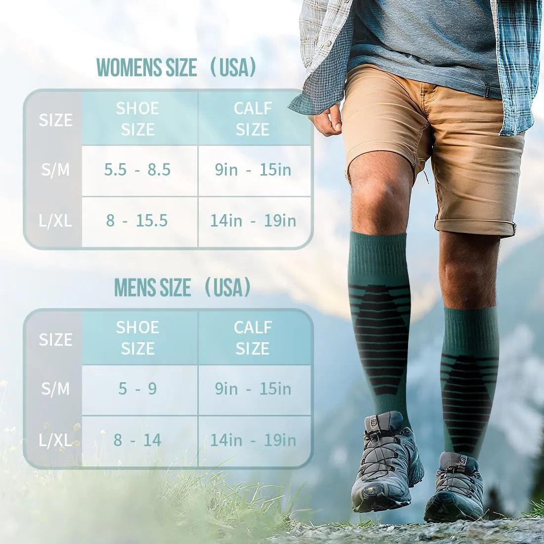 COOLOVER Copper Compression Socks for Women and Men(6 Pairs)-Best Support for Running, Athletic, Travel