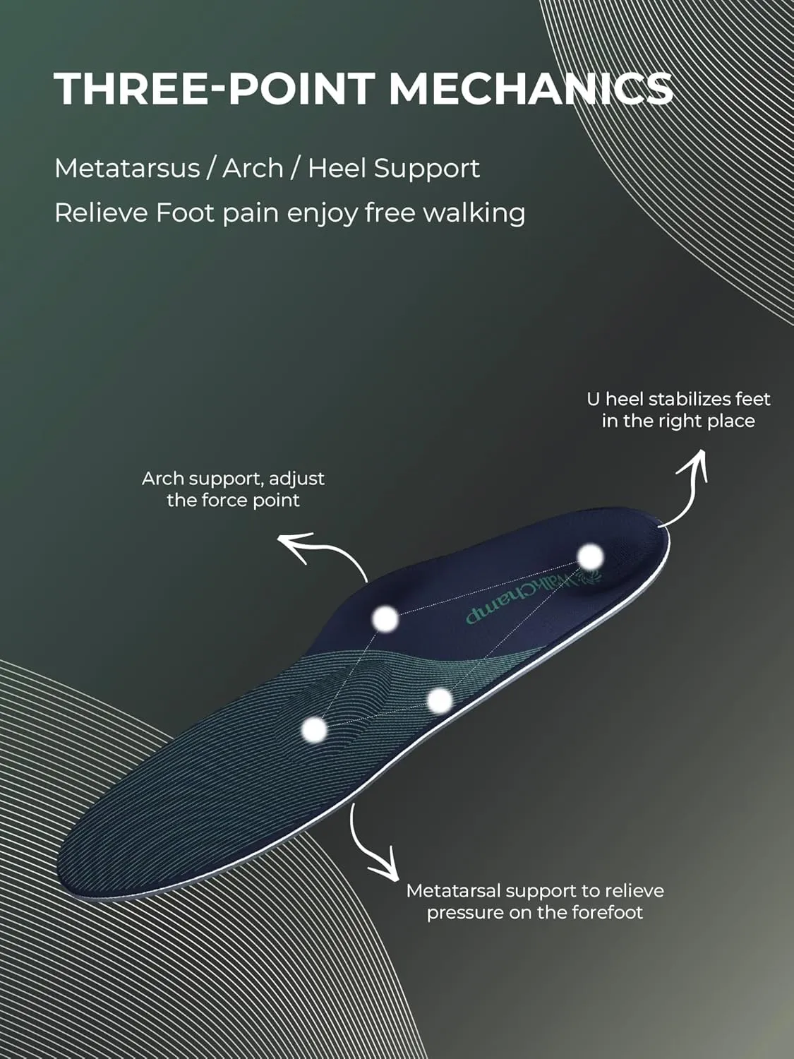 High Arch Support Inserts for Men and Women - Orthotic Shoe Insoles, Plantar Fasciitis and Pain Relief, Shock Absorbing Work Boot Insert for Flat Feet S - Men 8.5/Women 9.5