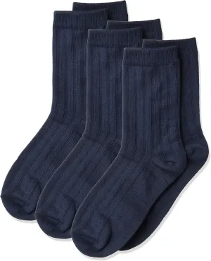 Jefferies Socks Boys 8-20 Rib Crew Socks 3 Pair Pack