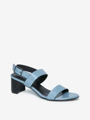 LUNA BLU Blue Block Heel Sandals