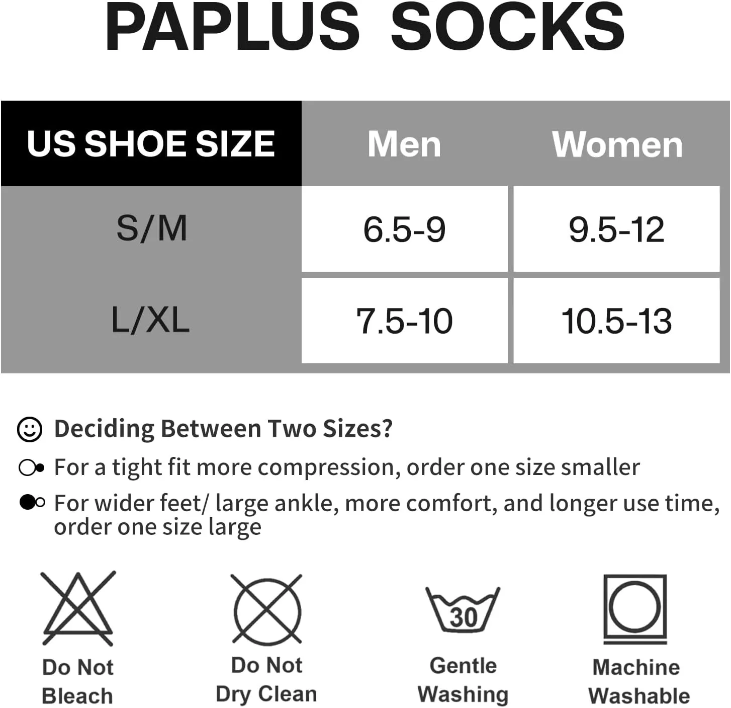 PAPLUS Compression Athletic Crew Socks (6 Pairs) for Men & Women