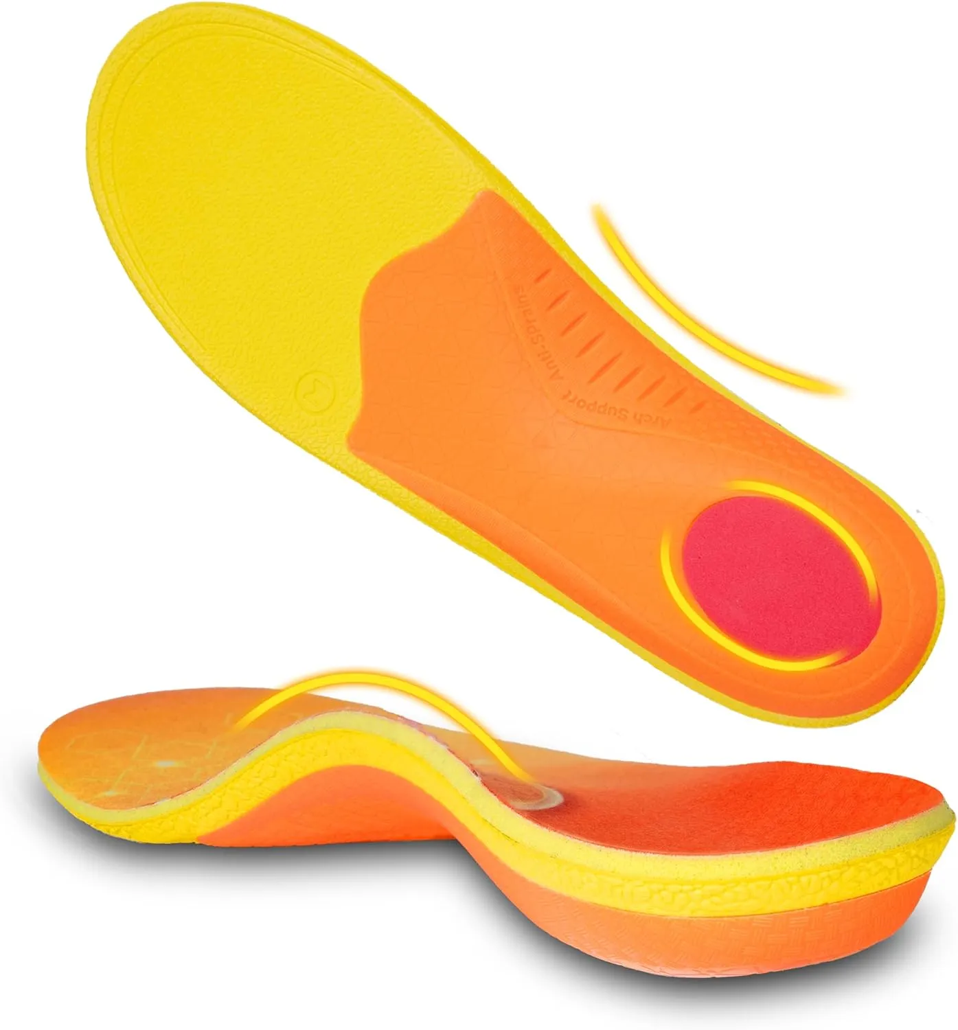 Plantar Fasciitis Insoles for Men Women 240 lbs Heavy Duty High Arch Support Insoles for Flat Feet Foot Pain Heel Pain Work Boot Orthotics Inserts for Standing All Day, L