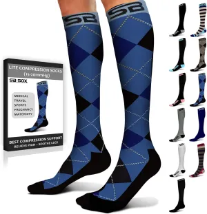 SB SOX Lite Compression Socks for Men & Women (15-20mmHg) ?C Best Compression Socks for Travel, Sports, and Daily Wear - XXL Sizes too!