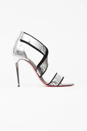 Silver Sequin Xili Heel