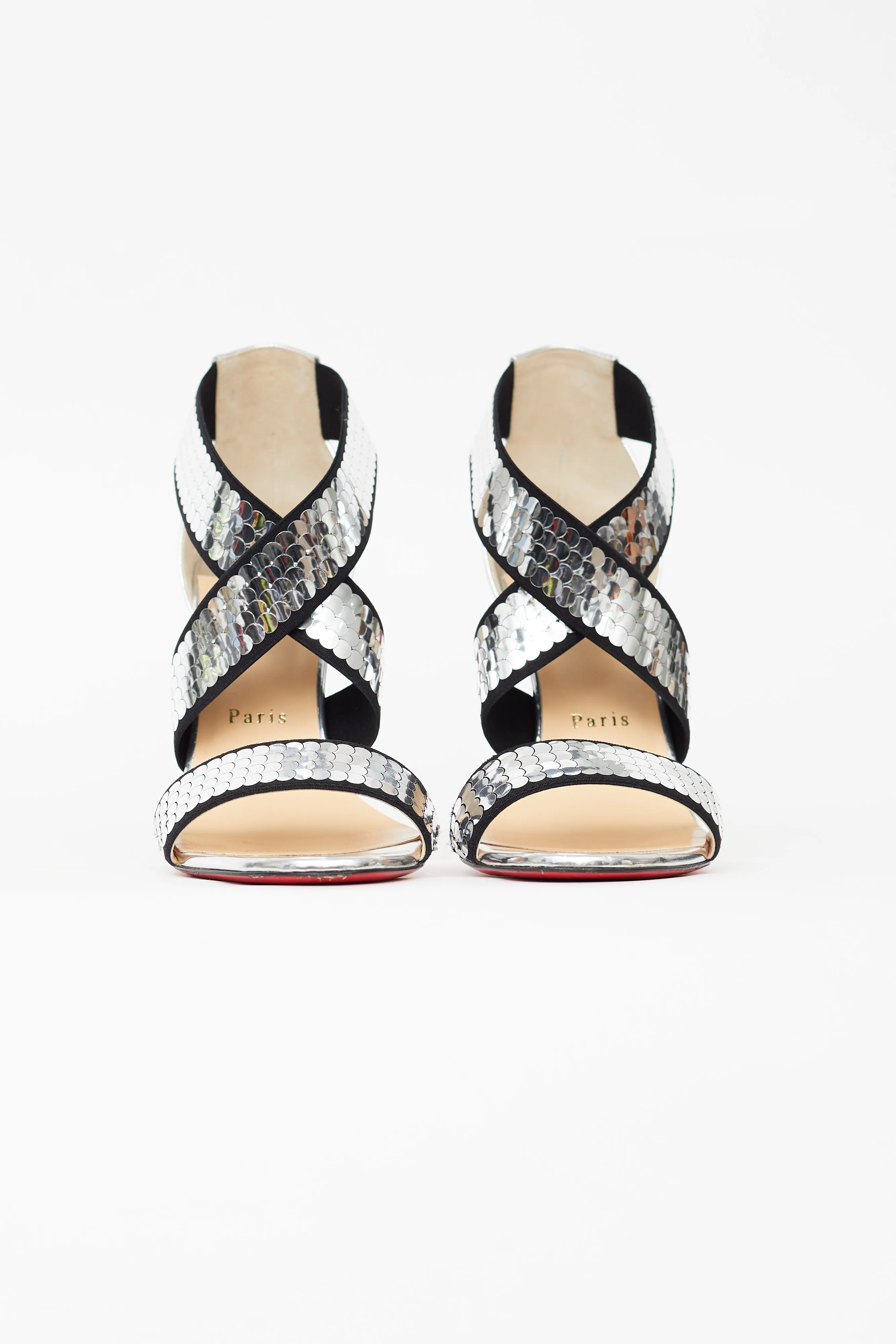 Silver Sequin Xili Heel