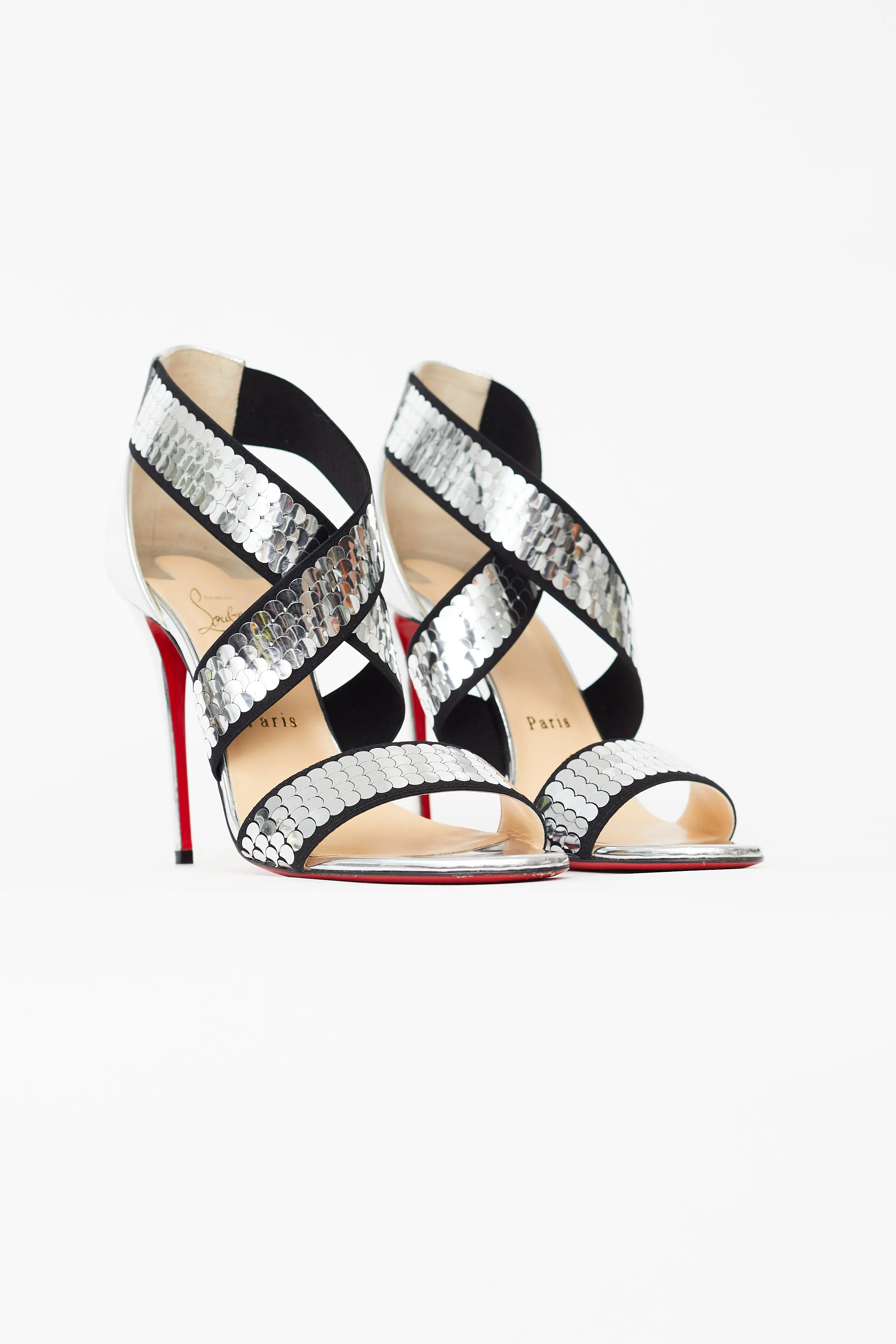 Silver Sequin Xili Heel