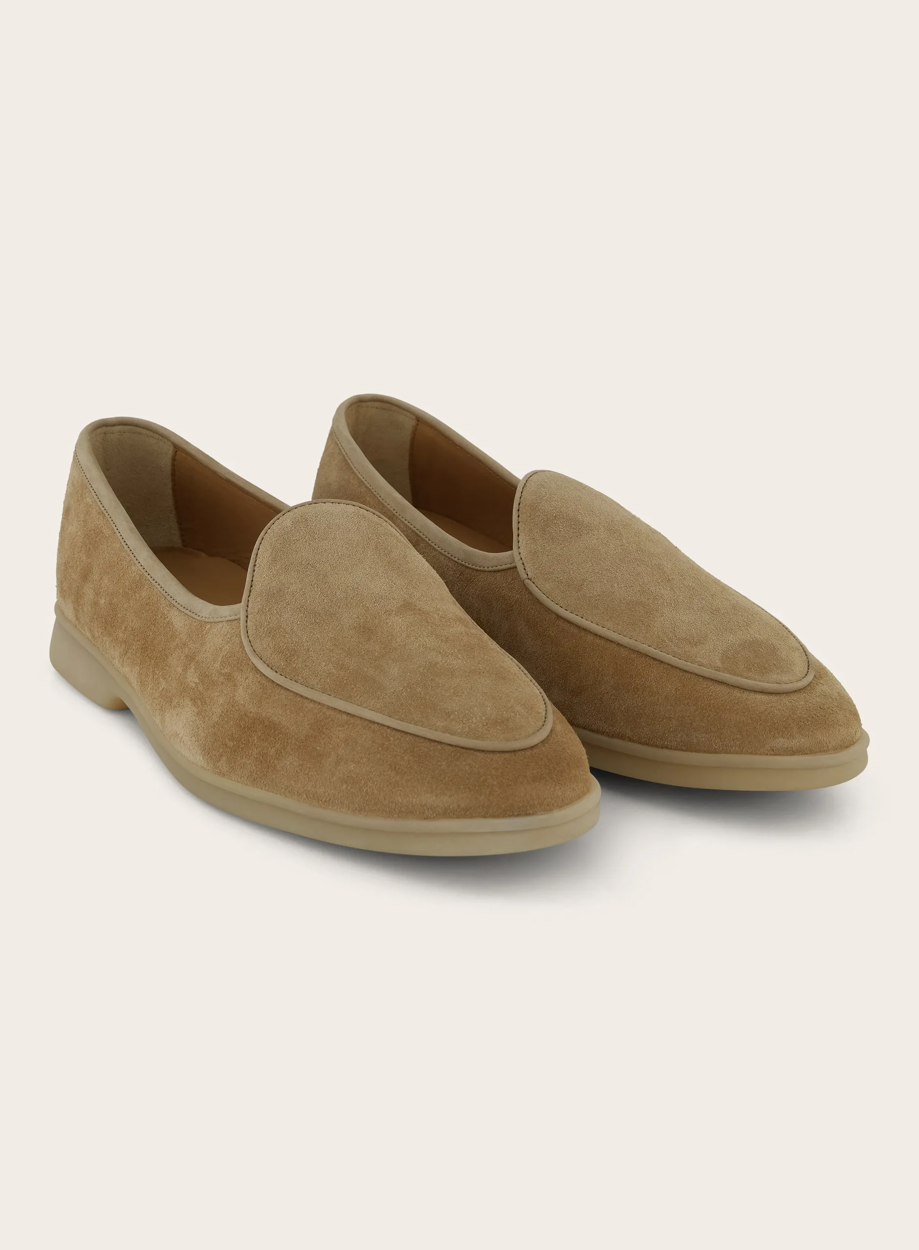 Stride loafers van suède