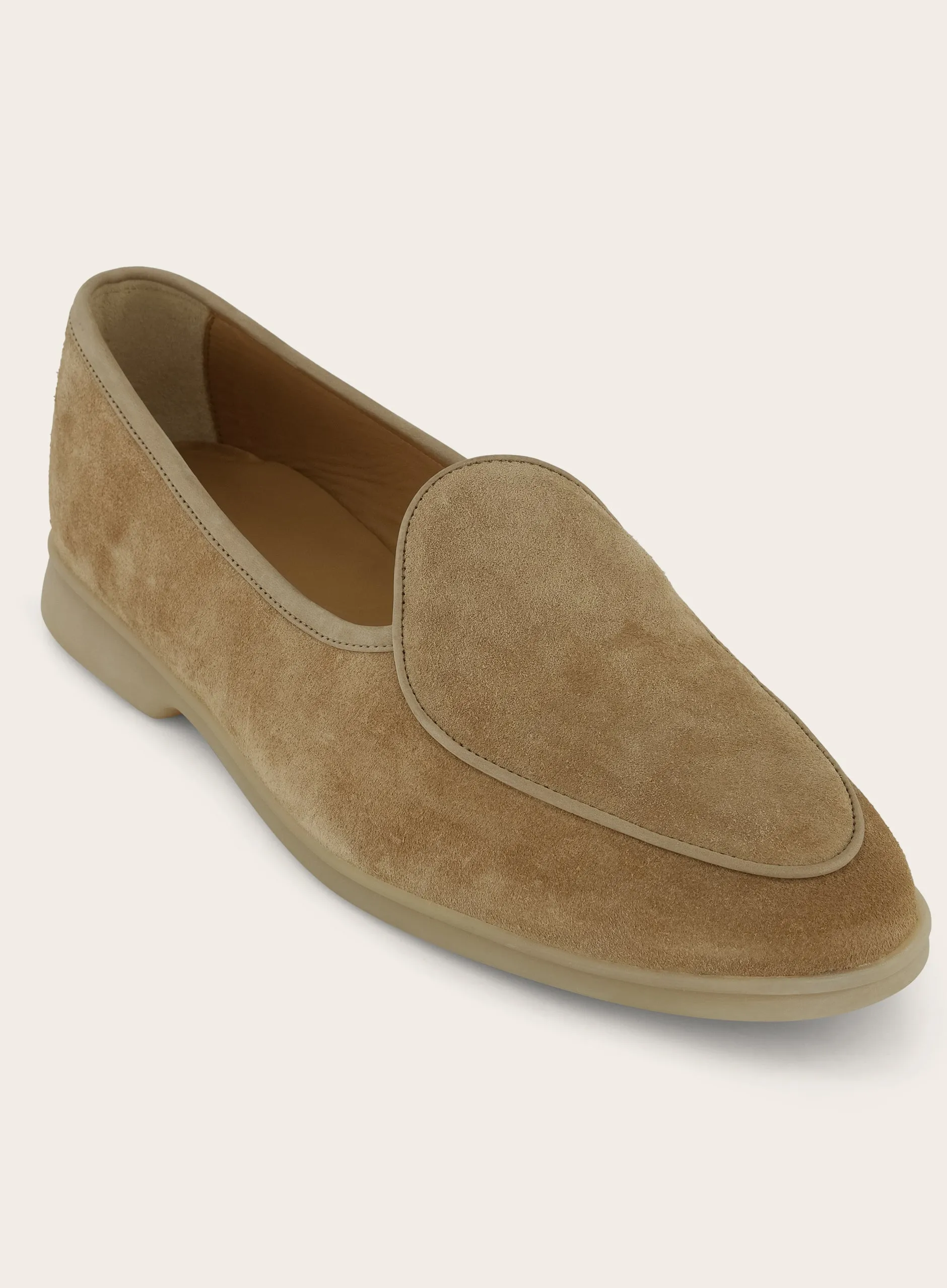 Stride loafers van suède