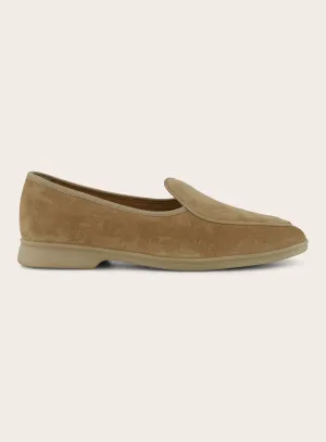 Stride loafers van suède