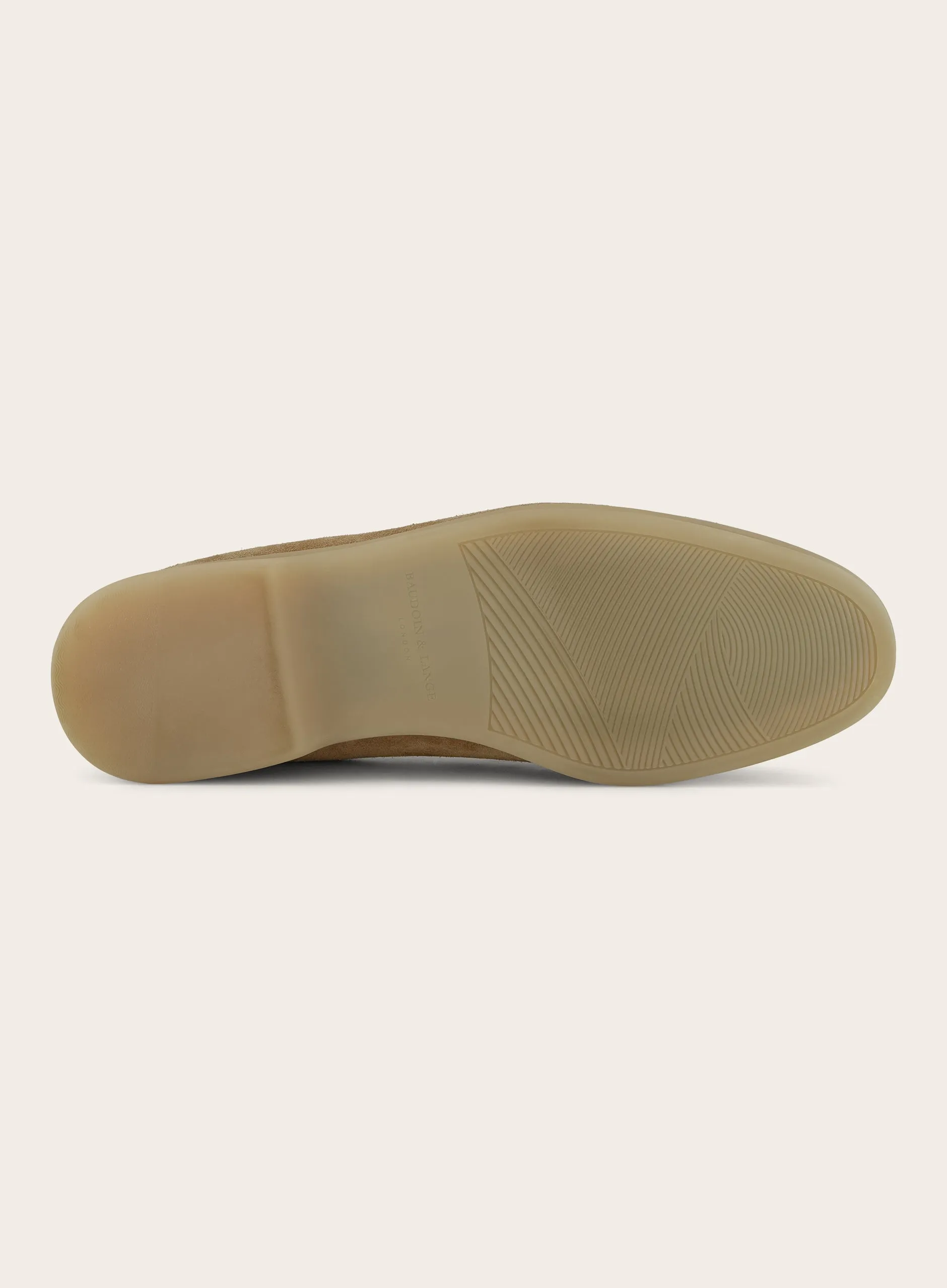 Stride loafers van suède