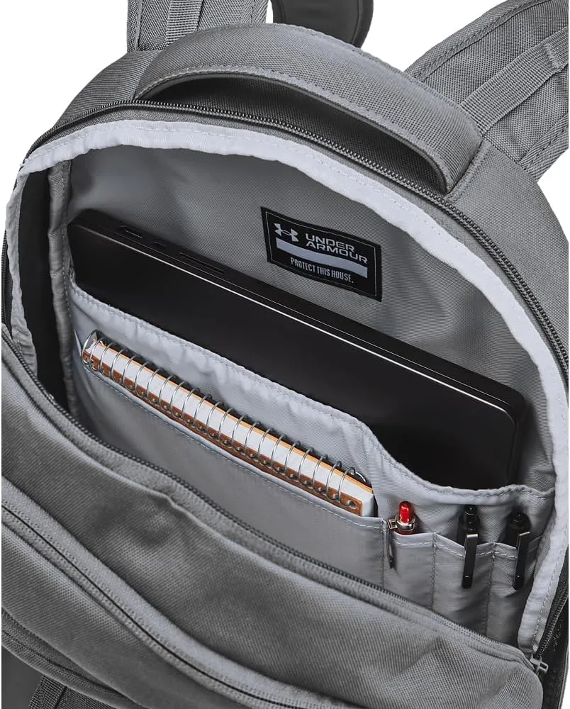 Under Armour Unisex-Adult Hustle 6.0 Backpack, (025) Castlerock / / Steel, One Size Fits Most