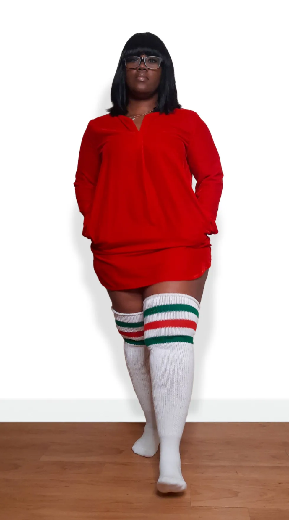 White Green & Red Stripes
