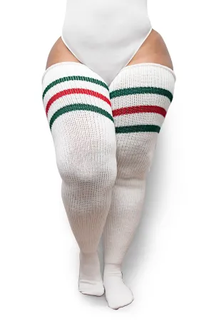 White Green & Red Stripes